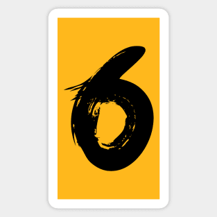 Number 6 Sticker